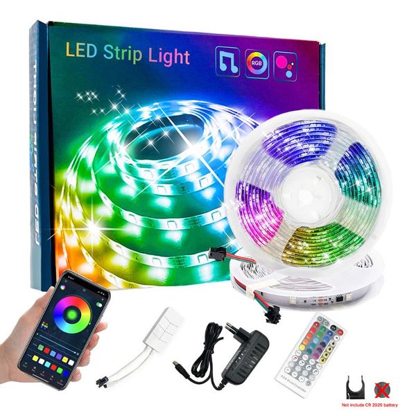 

strips 12v blutooth led strip lights dream color music sync rgb diode tape 10m 20m bedroom decor teen room decoration bar ktv
