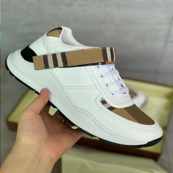 

dad burberyity burberrryity burbreryity shoes designer sneaker mens check sneakers suede leather up 281 colors vintage casual women quality, Black
