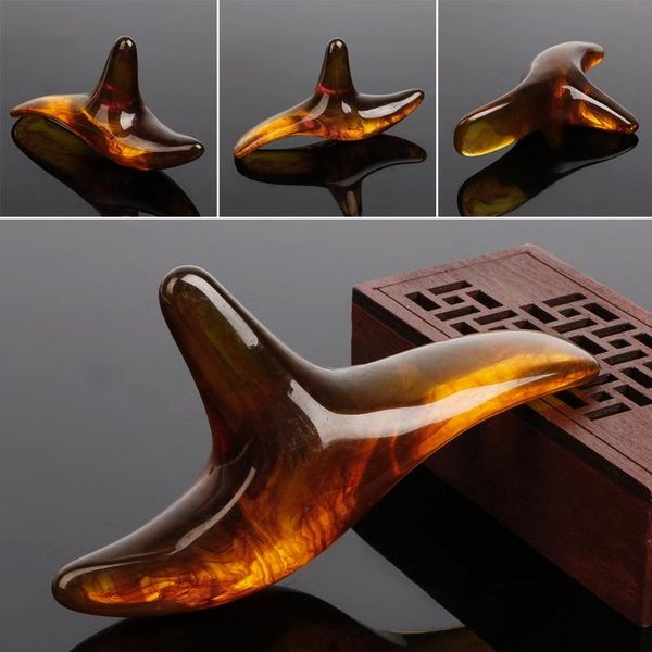 

amber resin wax triangle foot feet massager gua sha acupuncture shiatsu tool foot massager