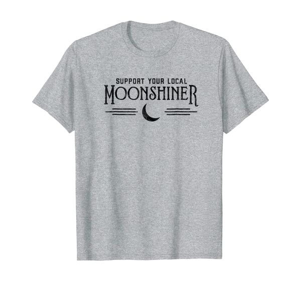 

support your local moonshiner funny retro moonshine shirt, White;black