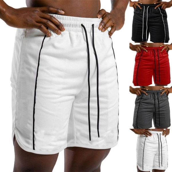 

men's shorts summer 2021 running 2 in 1 sports jogging fitness gym training quick-drying male, White;black