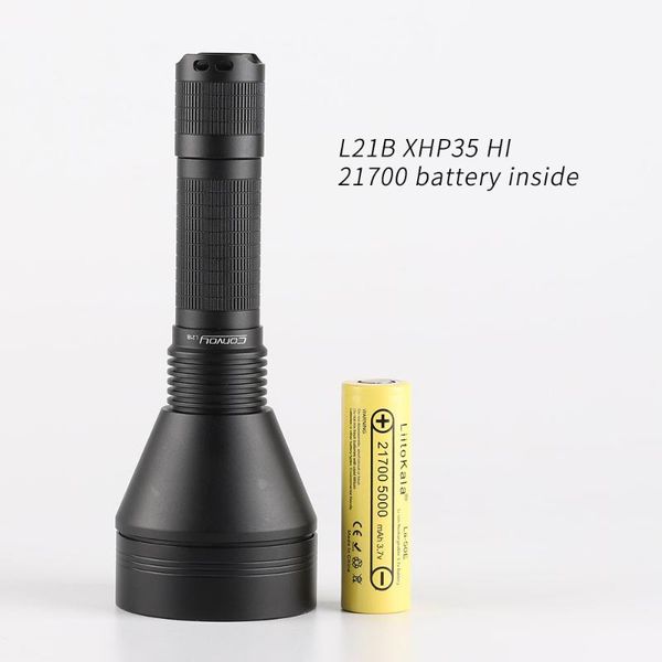 

flashlights torches convoy l21b xhp35 hi 21700 ,lightweight ,long range,with battery inside