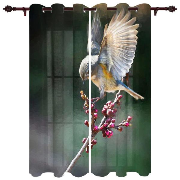 

translucent curtains bird oil painting living room closet kitchen bedroom home decoration exquisite window curtains