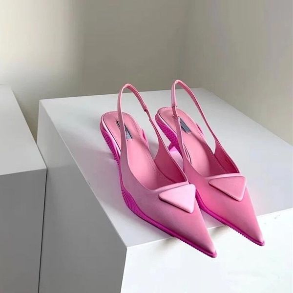 

dress shoes 2021 spring and summer ladies design pointed kitten high heelshheel heel landals party pumps, Black