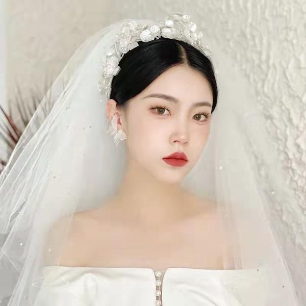 

party hats hair accessories earrings set pearl decoration band for women