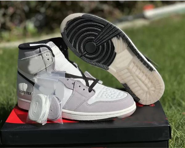

1 element light bone bone mens basketball shoes womens 1s sail college grey-black outdoor sports sneakers db2889-100 with box size us 5.5-12