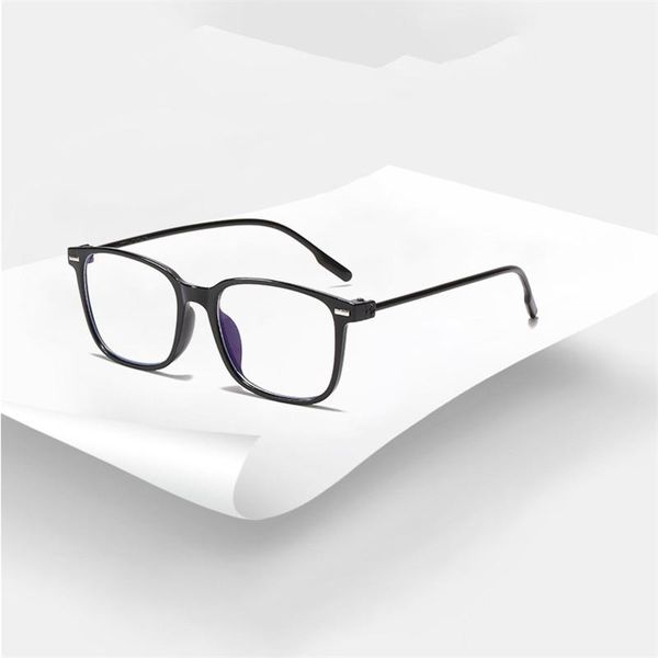 

fashion sunglasses frames ultralight men's anti blue light eyewear frame women retro glasses female clear lens eyepiece shades, Black