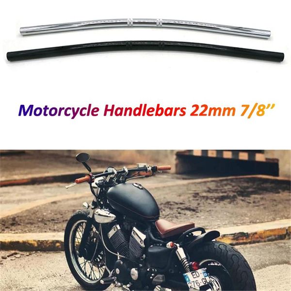 

handlebars motorcycle 22mm handlebar 7/8 ''flat handle bars retro bike moto steering wheel for cafe racer bobber chopper tracker