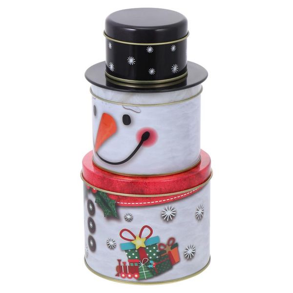 

gift wrap 1pc christmas candy box with three layers creative tinplate