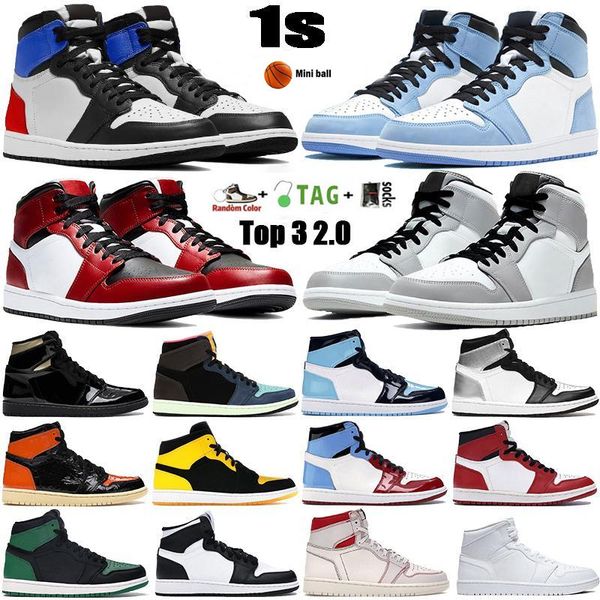 

selling jumpman 1 og 1s mens basketball shoes bred patent hyper royal university blue electro orange lucky green prototype men women