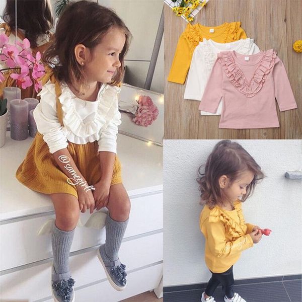 

baby girls cotton long sleeve t shirt 0 5 year children clothing casual tee, Blue
