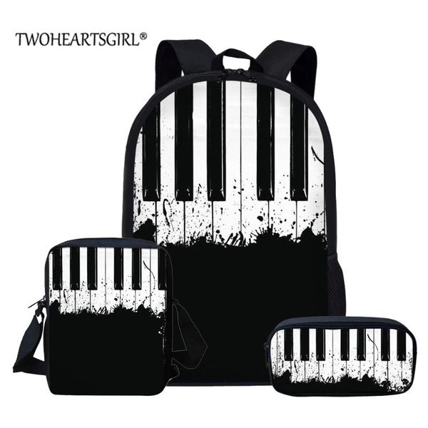 

backpack twoheartsgirl 3d piano print for teengaer boys girls arts student bagpacks note elementary primary 3in1 back packs