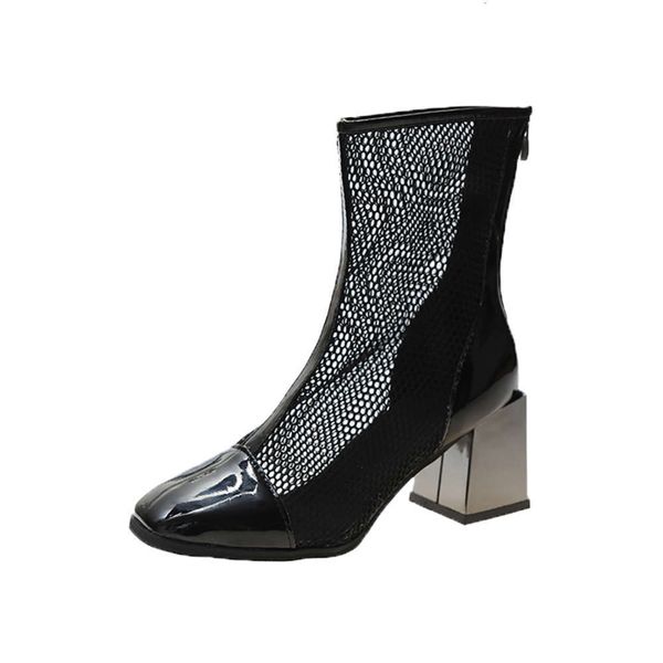 

designer heel versatile kids sandals 2020 thick new breathable martin net hollow summer boots, White;red