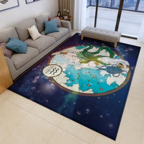 

carpets rushed twelve constellation aquarius area rug flannel baby family living room bedroom modern decoration 2021 mat fashion
