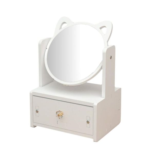 

mirrors 1pc multi-funtion makeup mirror deskvanity home storage holder white