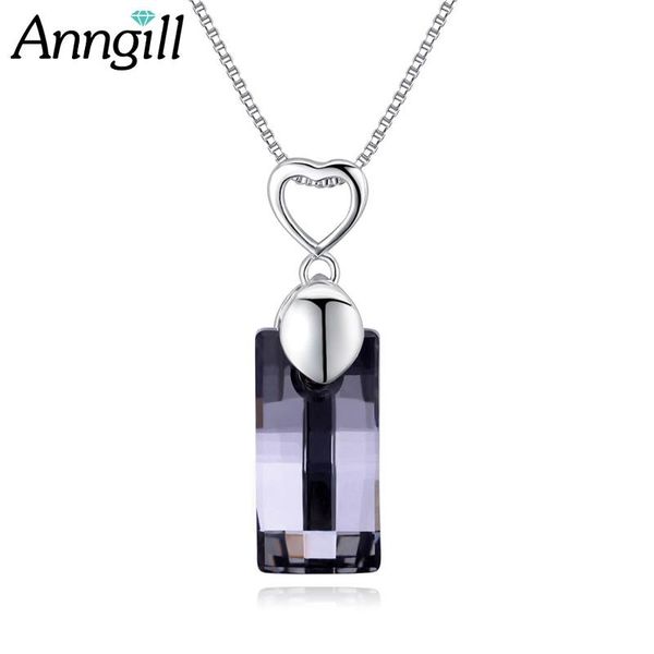 

pendant necklaces 2021 crystals from geometric & pendants for women simple temperament chains jewelry valentine's day gift, Silver