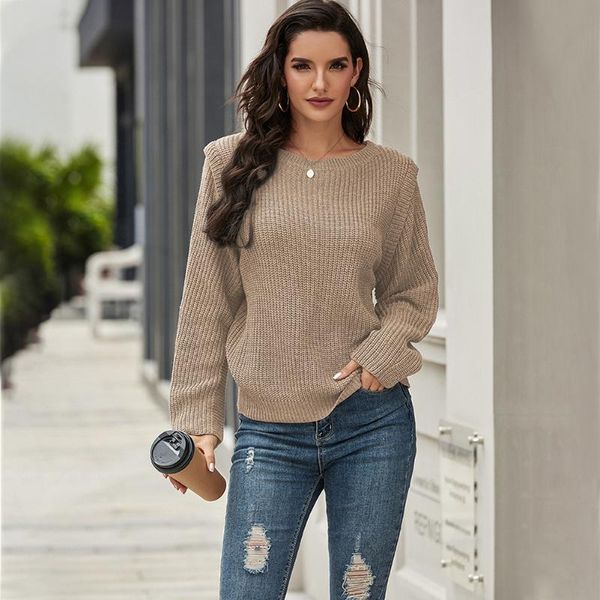 

women's sweaters solid color loose sweater women knit o neck oversized long sleeve pullover autumn casual knitwear winter, White;black