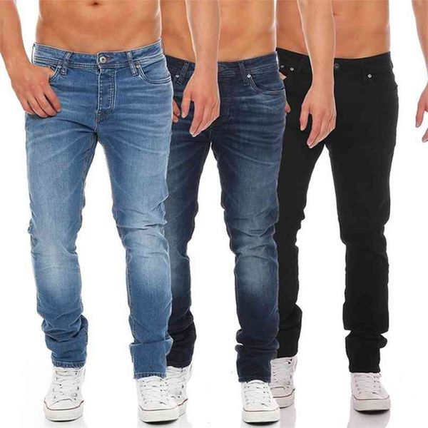 Jeans für Männer Sommer Verkäufer Knopfloch Shorts Hohe Qualität Jean Classic Style Stretch Slim Denim Hosen Herrenhose 210723