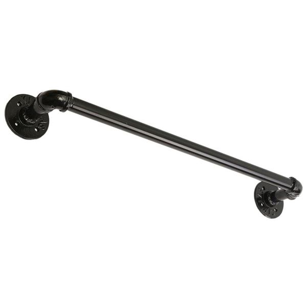 

towel racks 23 inch retro rail rack shower bathroom industrial iron pipe black holder hanging shelves