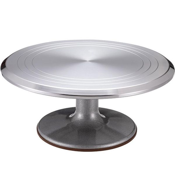 

cake turntable aluminum alloy 12 ich mounting turntable anti skid mat baking tools cake stand tools