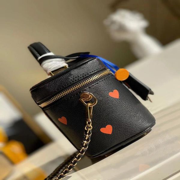 

with game on vanity pm women leather flowers red bright blue case crossbody handbag purse cowhide bag m57482 in vanity and canvas shoul aobv