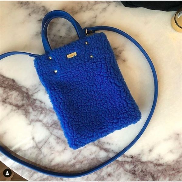 

new women's shoulder bag plush pouch solid color cashmere bags simple style casual totes lamb hair female student handbag c0225
