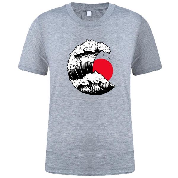 

men's t-shirts kanagawa surfing cartoon tee shirts japan funny print summer casual loose t shirt harajuku cotton men, White;black