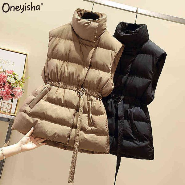

winter autumn warm down vest women loose ultra light 90% white duck down gilet female puffer waistcoat sleeveless 211130, Black