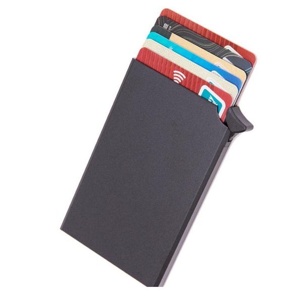 

rfid wallet aluminum metal credit business mini card wallet 2020 dropshipping man women smart wallet business car jlltkl