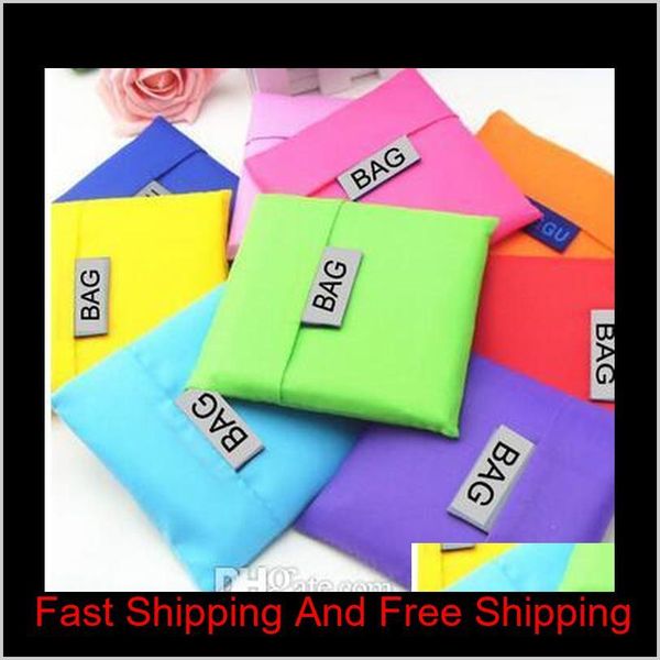 

eco friendly storage handbag foldable usable shopping bags polyester reusable portable grocery nylon large bag pu qylfmq homes2011