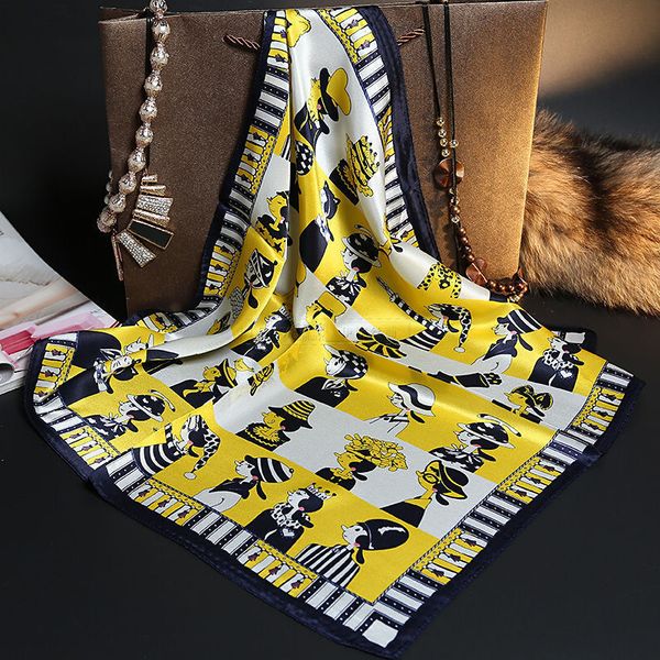 

new thickened 12mm small square towel 100% mulberry silk oliver 5 colors, Blue;gray