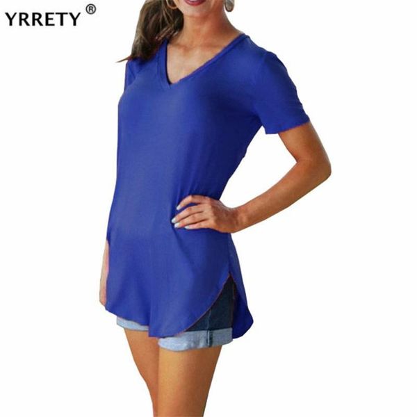 

yrrety summer plus size t shirt women new arrivals fashion casual female black white cotton loose short sleeve s-5xl clothes