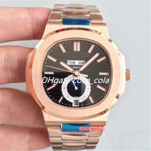 

mp factory 2 style luxury 40.5mm nautilus 5726/1a day date cal.324 s qa lu 24h movement automatic mens watch watches, Slivery;brown