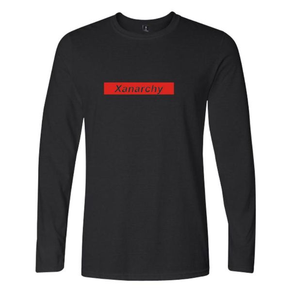 

men's t-shirts trendy creative lil xan print tees simple long sleeve o-neck t shirts boys/girls fashion casual sweatshirts, White;black
