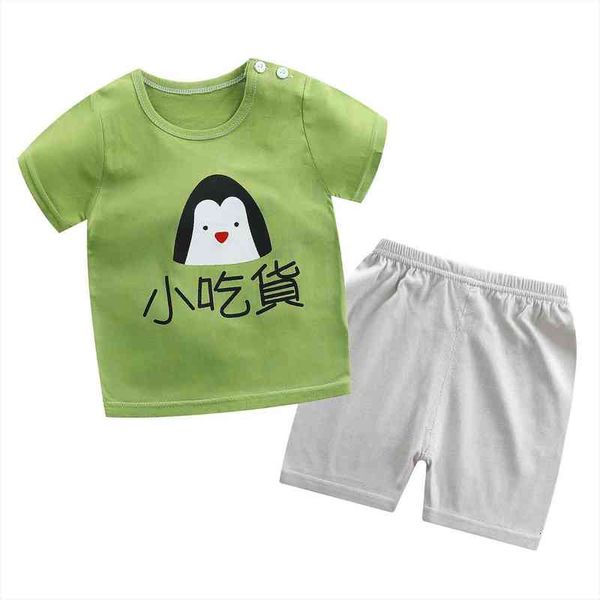 

chinese clothing for baby children wear 2 piece set kid clothing penguin lovely clothes costumn girl boy baby infant suit, White