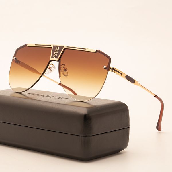 

kajila metal half frame oval male toad glasses female sunglasses, White;black