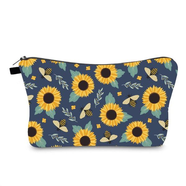 

cosmetic bags & cases sunflower travel bag capacity makeup double storage organizer female toiletry kit case