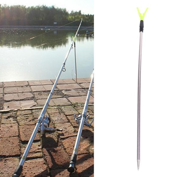 

stainless steel pole rack fishing rod bracket 2 sections verstelbare adjustable v holder