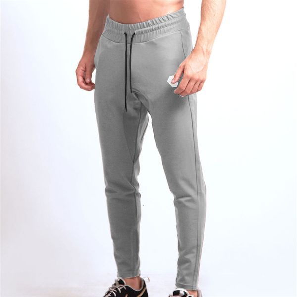 

2021 new mens sweatpants gyms fitness drawers bodybuilding joggers workout trousers male casual sporting cotton slim fit pencil pants yiyk, Black