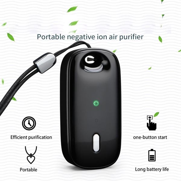 

fashionable mini necklace air purifier, portable personal wearable hanging neck 20 million negative ions air purifier
