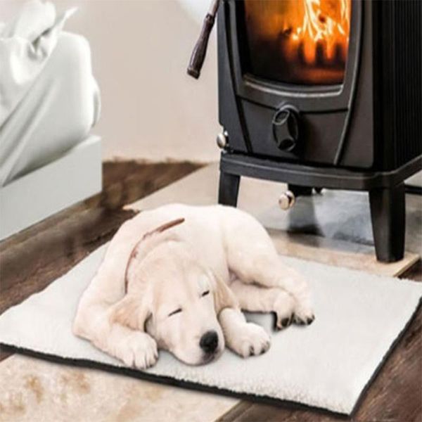 

kennels & pens 64*49cm pet heater mat heating pad cat dog bed body winter warmer carpet thick blanket plush kennel supplies