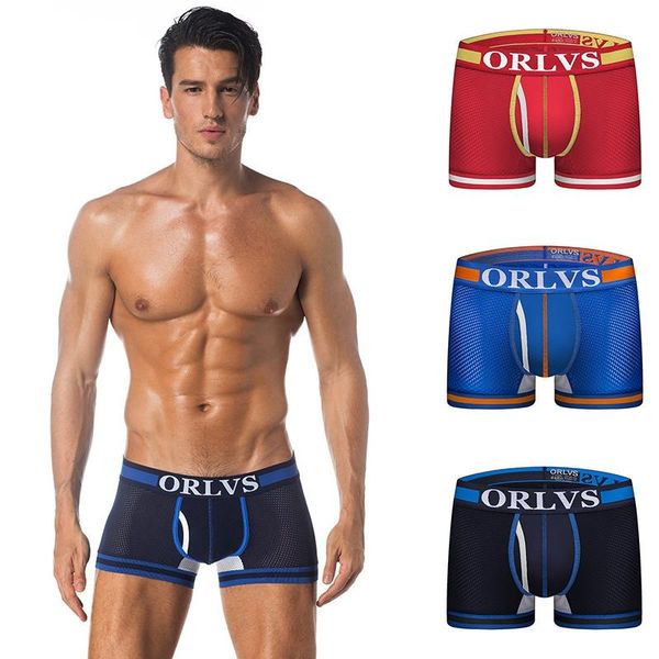 

underpants men underwear boxer brief nylon cotton panties soft elastic breathable comfortable shorts u-convex boxers, Black;white