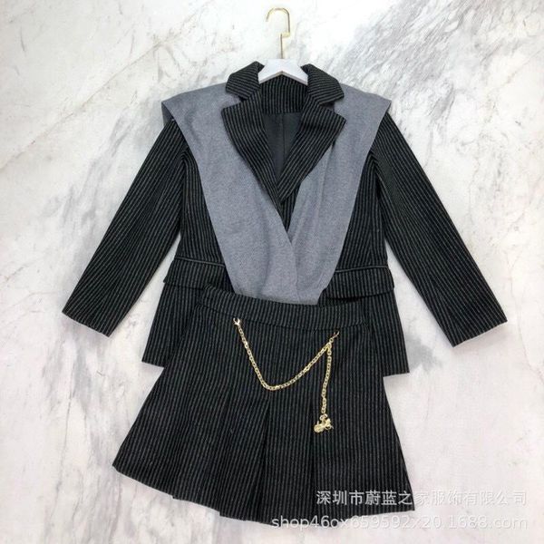 

blue house the new spring 2021 plait skirt suit lapel suits in pressure south oil high-end women's clothing, White