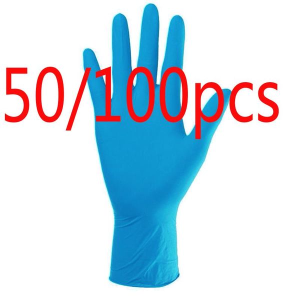 

disposable gloves 50/100/400pcs black blue food latex nitrile work for home rubber tattoo fast