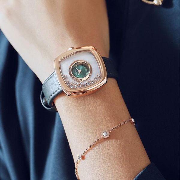 

wristwatches keiny women's fashion watch japanese movement, Slivery;brown