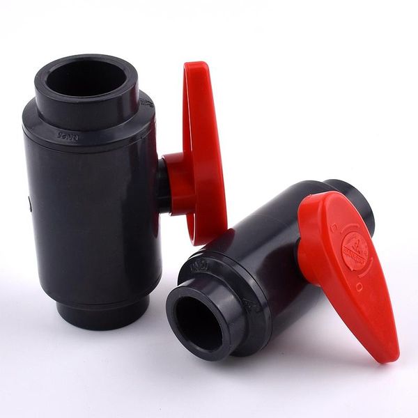

watering equipments 1pc i.d 63/75/90/110mm dark grey upvc ball valve fish tank aquarium pvc water treatment garden irrigation connector