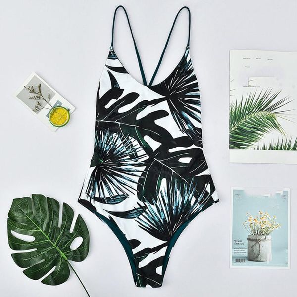 

fashion print one-piece women printed push-up pad swimwear bodysuit swimsuit beachwear bathing suit maillot de bain biquin