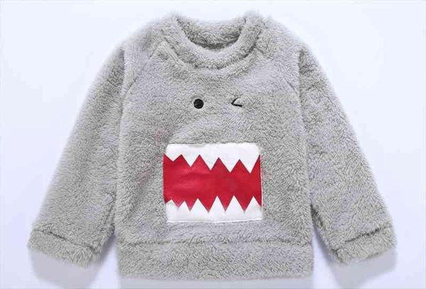 

toddler infant baby boy bear fleece girl clothes animal winter thick childrens sweatshirts casual kids velvet costume, Black