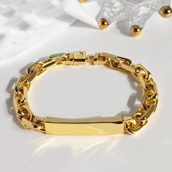 

bangle punk baracelet for men 22.5cm gold silver color fashion rock hip hop designer jewelry, Black