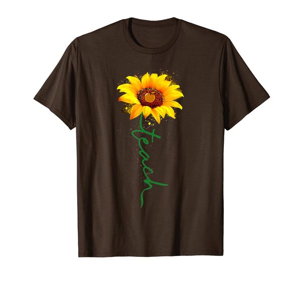 

sunflower teach great gift for your teachers t-shirt, White;black